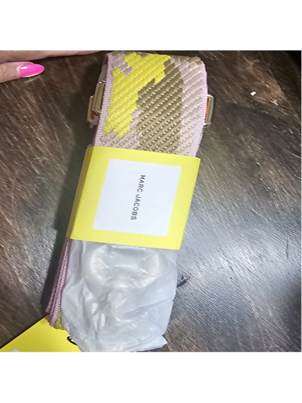 Marc Jacobs Shoulder Bag / Giitar Strap Yellow Pink